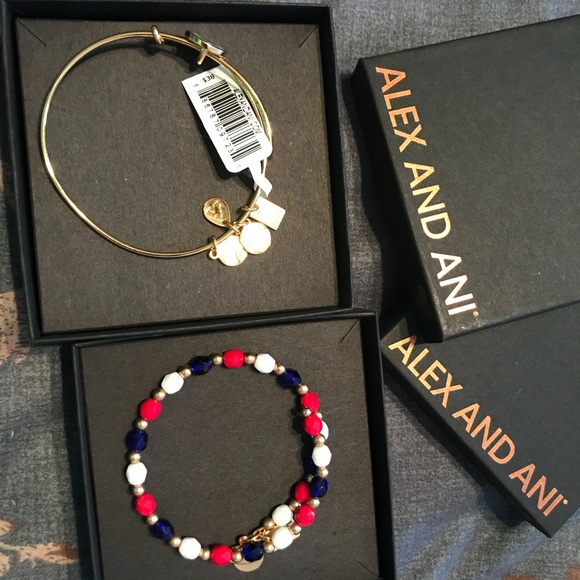 Alex and Ani Jewelry - Two Alex and Ani Team USA bracelets.